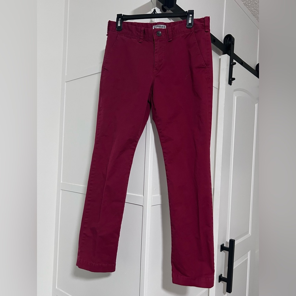 Express Men's Deep Red Chinos